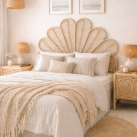 Rotan Hoofdbord Butterfly 160cm